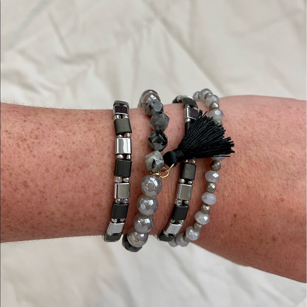 Black/Grey Erimish Bracelet Stack